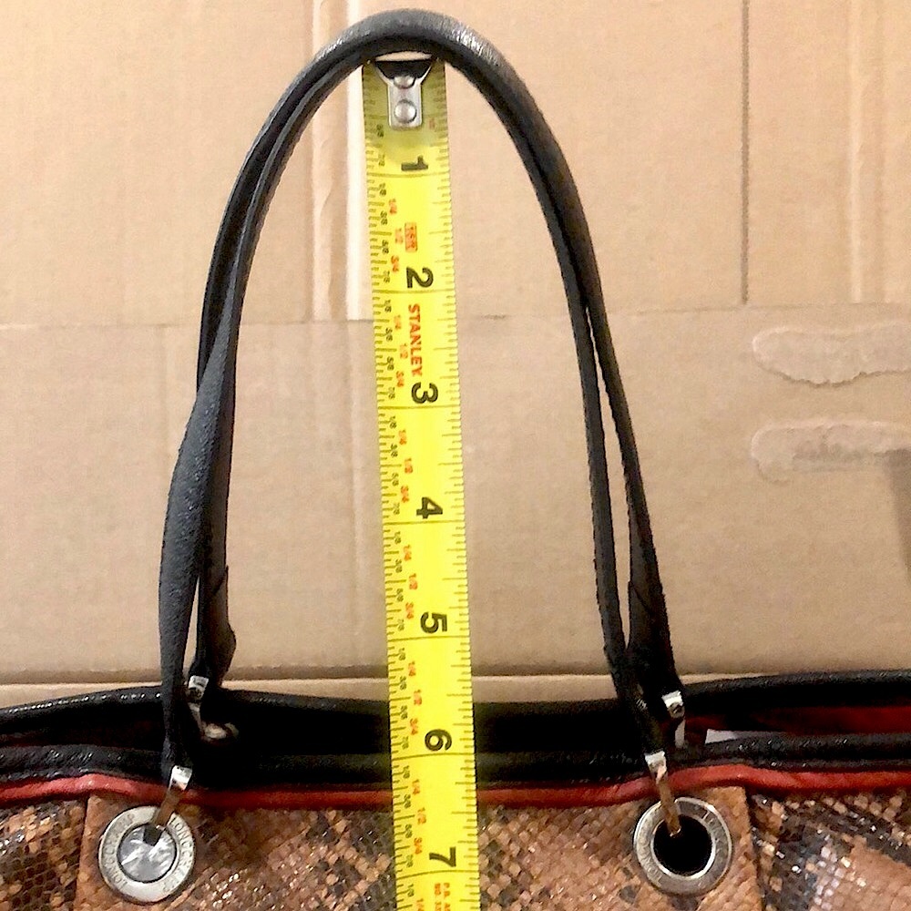 Longchamp Python Leather Snakeskin Shoulder Bag W… - image 8